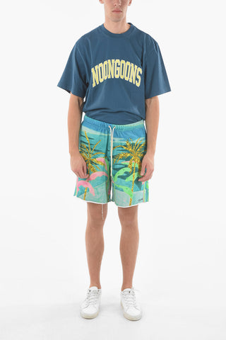 TYSON REEDER X CELINE Fleeced Shorts with AUTOBAHN Print