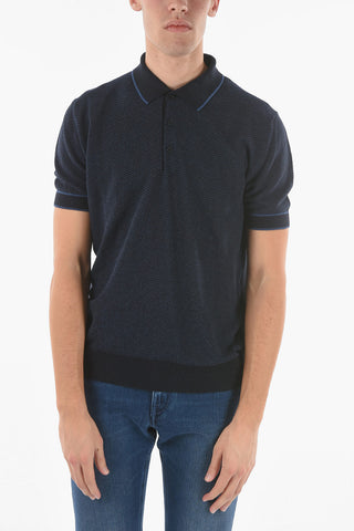 Jacquard Silk Blend Polo