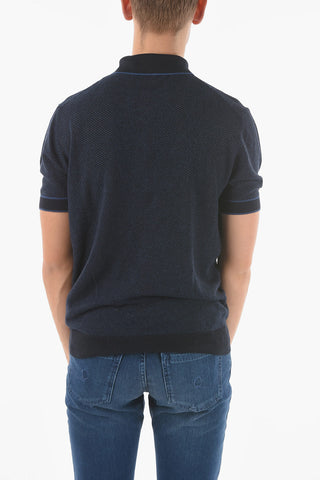 Jacquard Silk Blend Polo