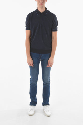 Jacquard Silk Blend Polo
