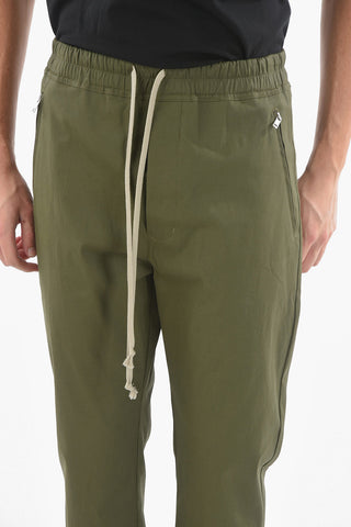 Pantaloni Track in Cotone Spalmato con Coulisse alla Cavigilia
