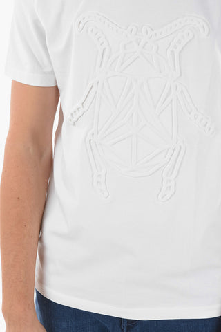 CC COLLECTION T-Shirt in Cotone Stretch con Logo in Rilievo