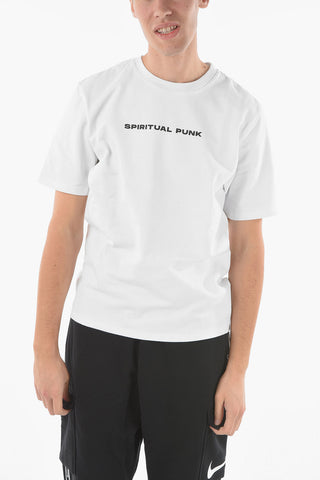 Stretch Cotton SPIRITUAL PUNK Crew-neck T-shirt