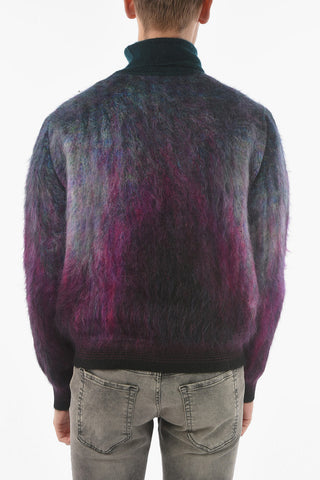 LEV KHESIN X BERLUTI Fuzzy Degradé Wool Sweater with Turtleneck