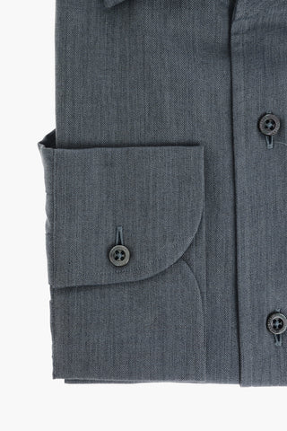 Camicia in Misto Cashmere con Collo Francese