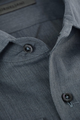 Standard Collar Cashmere Blend Shirt