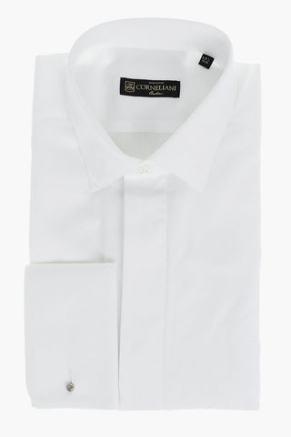 Camicia in Cotone con Chiusura Nascosta