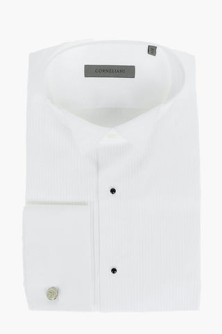 Camicia Tuxedo in Cotone con Collo Diplomatico