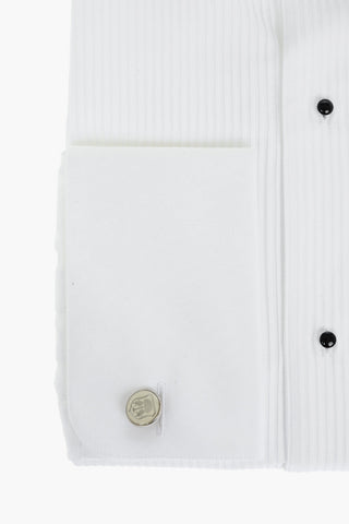 Camicia Tuxedo in Cotone con Collo Diplomatico