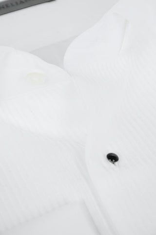 Camicia Tuxedo in Cotone con Collo Diplomatico