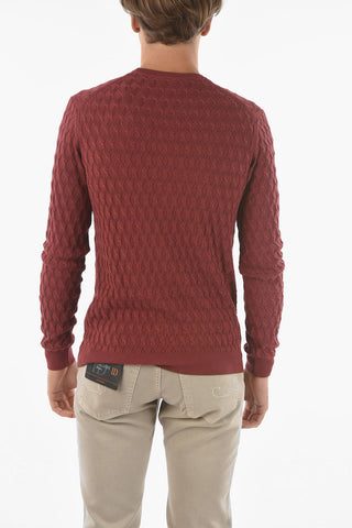 Maglia Girocollo in Seta e Cotone Aran