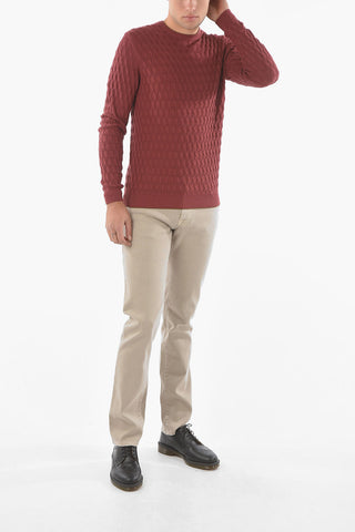 Maglia Girocollo in Seta e Cotone Aran