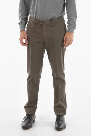ID Pantaloni Chino MALGA in Cotone Stretch a Vita Regolare