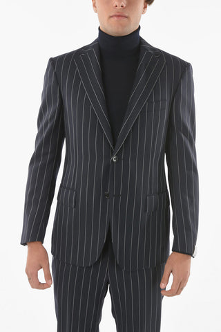Pinstriped MANTUA Virgin Wool Suit