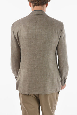 SARTORIA cashmere blend side vents notch lapel 3-button blazer