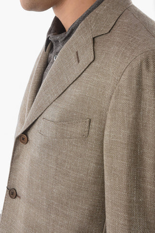 SARTORIA cashmere blend side vents notch lapel 3-button blazer