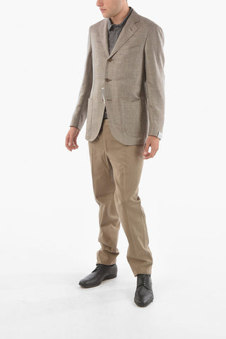 SARTORIA cashmere blend side vents notch lapel 3-button blazer