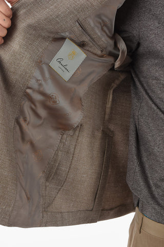 SARTORIA cashmere blend side vents notch lapel 3-button blazer