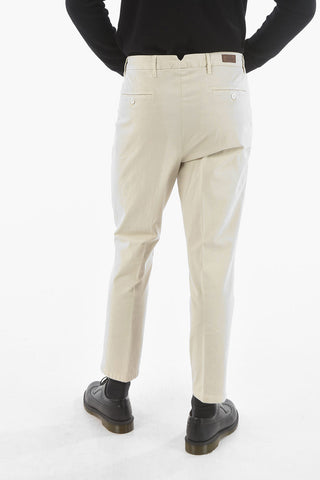 CC COLLECTION Stretch Cotton MOLE Single Pleat Trousers