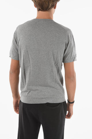 Crew Neck Short-sleeved Cashmere Blend Sweater