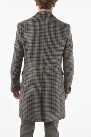 CC COLLECTION Double-breasted Houndstooth Coat