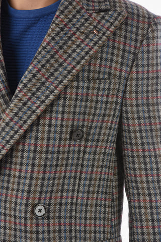 CC COLLECTION Double-breasted Houndstooth Coat