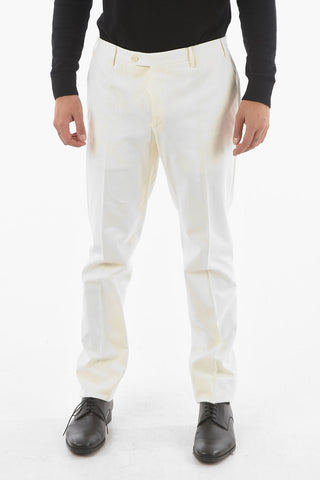 Pantaloni ACADEMY In Twill di Cotone ad Orlo Dritto