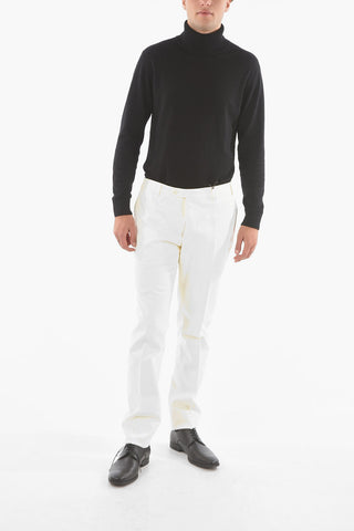Pantaloni ACADEMY In Twill di Cotone ad Orlo Dritto
