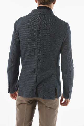 CC COLLECTION barleycorn side vents notch lapel PAPIRO 2-button blazer
