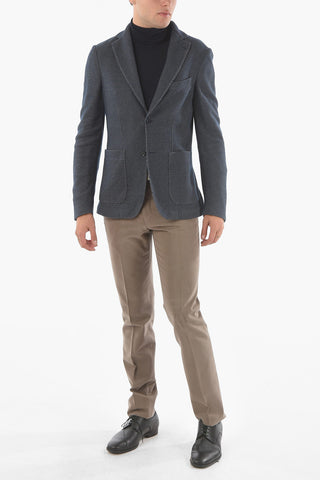 CC COLLECTION barleycorn side vents notch lapel PAPIRO 2-button blazer