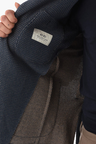 CC COLLECTION barleycorn side vents notch lapel PAPIRO 2-button blazer