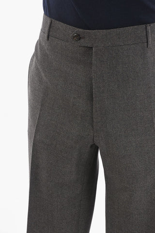 Pantaloni MANTUA in Lana Vergine Stretch a Quadretti