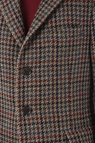 CC COLLECTION Half-lined Houndstooth Patterned Coat