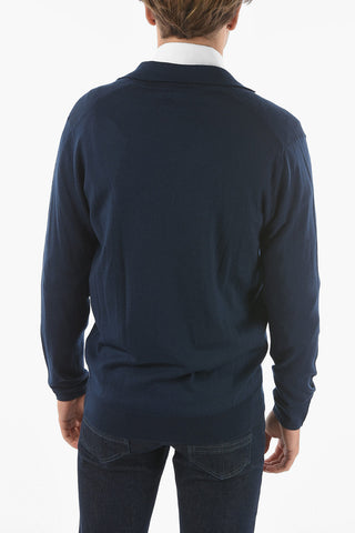 Notch Lapel Virgin Wool Cardigan