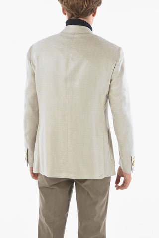 SARTORIA cashmere blend side vents notch lapel 3-button blazer