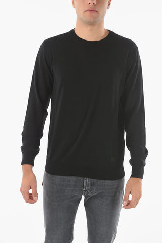 ID Crew Neck Raw Cut-edged Cotton Sweater