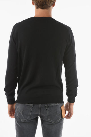 ID Crew Neck Raw Cut-edged Cotton Sweater