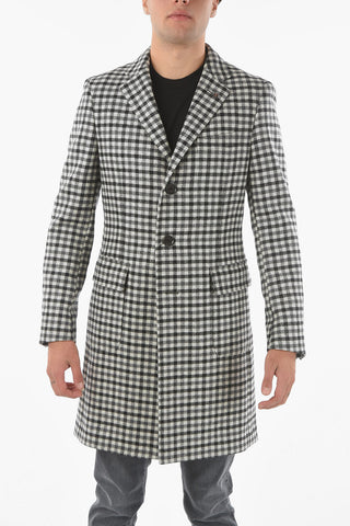 CC COLLECTION Half-lined Gingham Patterned Coat