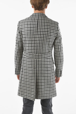 CC COLLECTION Half-lined Gingham Patterned Coat