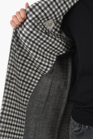 CC COLLECTION Half-lined Gingham Patterned Coat