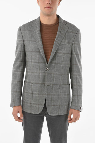 Blazer 2 Bottoni GATE con Motivo Tartan