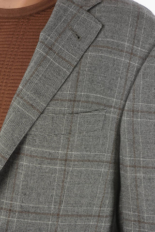 Blazer 2 Bottoni GATE con Motivo Tartan