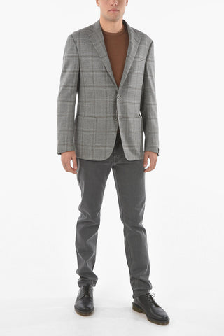 Blazer 2 Bottoni GATE con Motivo Tartan