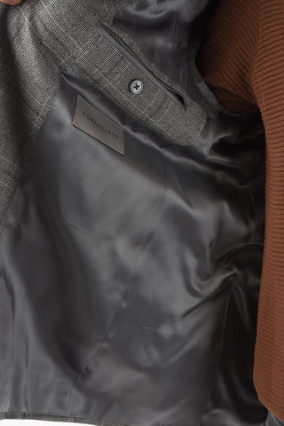 Blazer 2 Bottoni GATE con Motivo Tartan