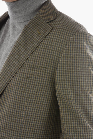 Blazer a 2 Bottoni LEADER SOFT in Mini Check con Revers Classico