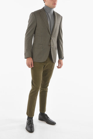 Blazer a 2 Bottoni LEADER SOFT in Mini Check con Revers Classico