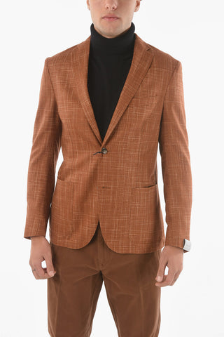 2-Knopf-Blazer GATE aus Seide mit klassischem Revers