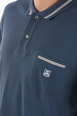 ID Flush Breast-pocket PIQUET Cotton Polo