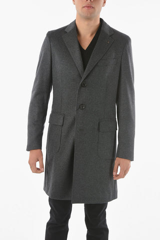 CC COLLECTION Cappotto in Puro Cashmere con Motivo Pied de Poule