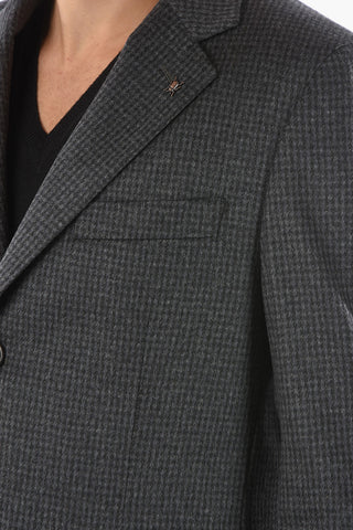 CC COLLECTION Cappotto in Puro Cashmere con Motivo Pied de Poule